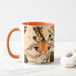Romantic Giraffe - gentleman - Add your Text /Namn Mugg