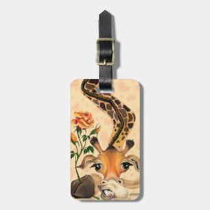 Romantic Giraffe - gentleman - Funny Bagagebricka