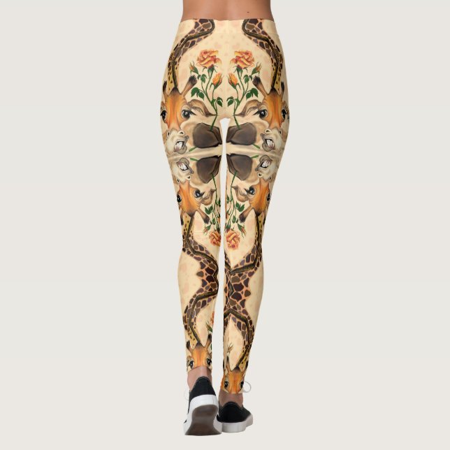 Romantic Giraffe - gentleman - Funny - Leggings (Baksida)