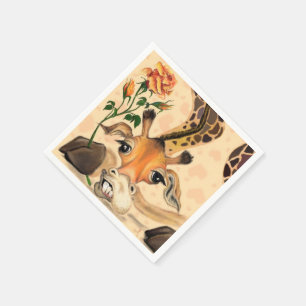 Romantic Giraffe - gentleman - Funny Pappersservett