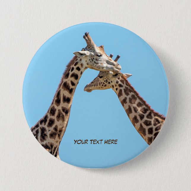 Romantic Giraffe par Personlig Namn Knapp (Framsida)
