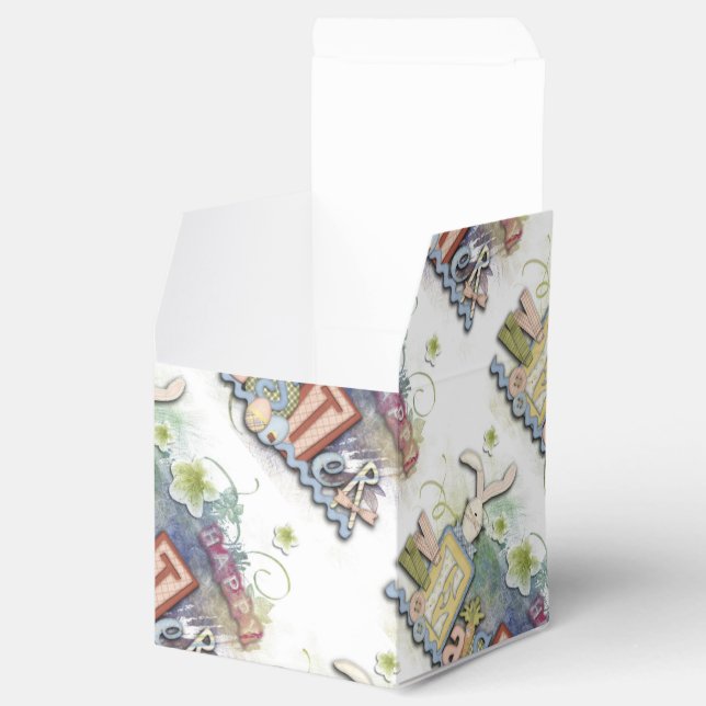 Romantic Glad påsk Bunny Hälsning favoritruta Presentaskar (Öppnad)