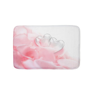 Romantic Glass Hearts Ro Petals Badrumsmatta