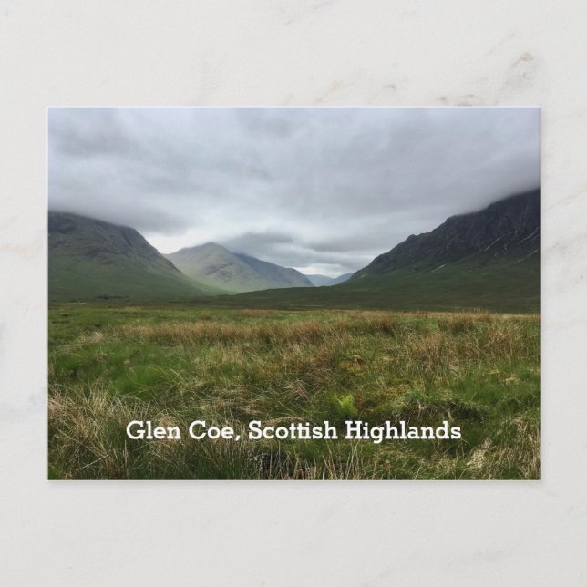 Romantic Glen Coe Mountain Scottish Highlands Vykort (Framsida)