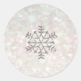 Romantic Glitter gnistra palepink Runt Klistermärke