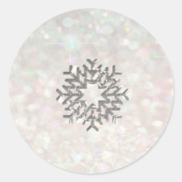 Romantic Glitter gnistra palepink Runt Klistermärke