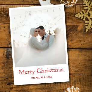 Romantic God jul Newlyed Photo Rik Red Julkort