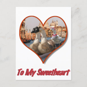 Romantic Gondola Ride för Alla hjärtans dag Helg Vykort