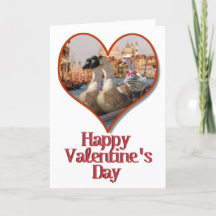 Romantic Gondola Ride för Alla hjärtans dag Helgkort