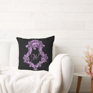 Romantic Goth Rosa Monogram Kudde
