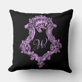 Romantic Goth Rosa Monogram Kudde