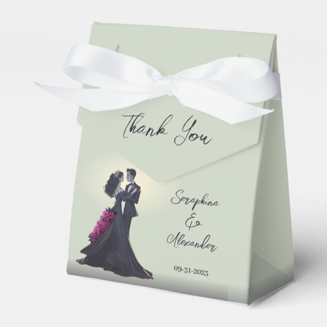 Romantic Gothic Älskare Elegant Tack Presentaskar (Framsidan Sidan)