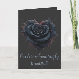 Romantic Gothic And Enigmatic Black Rose Kort