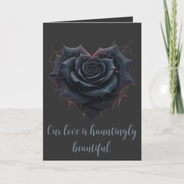 Romantic Gothic And Enigmatic Black Rose Kort (Framsida)