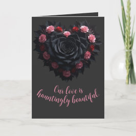 Romantic Gothic And Melancholic Black Rose Kort
