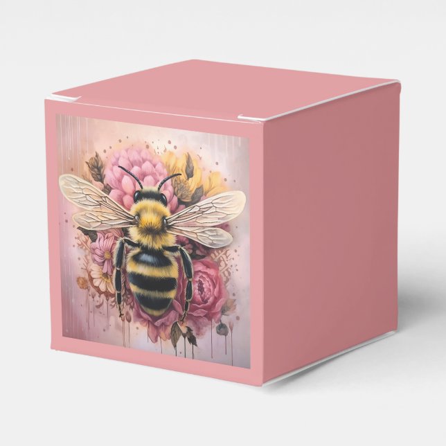 Romantic Graffiti Bee Mono-ha Stil Flowery Presentaskar (Framsidan Sidan)