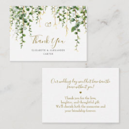 Romantic Greenery Garland Bröllop tackkort Anteckningskort