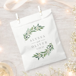 Romantic Greenery Wedding Favor Bag