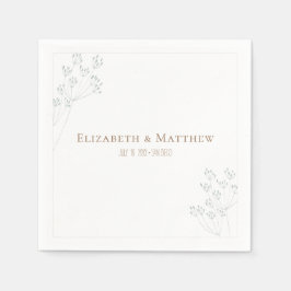 Romantic Greenery Wedding Pappersservett