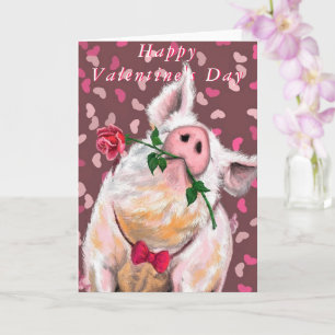 Romantic Gris Funny Valentine Day Card Kort