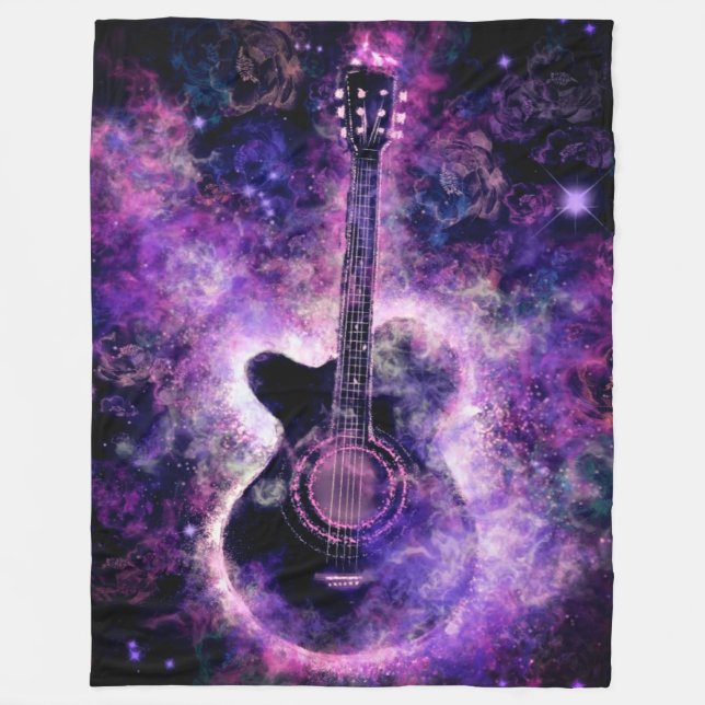 Romantic Guitar Fleece Blanket (Framsidan)