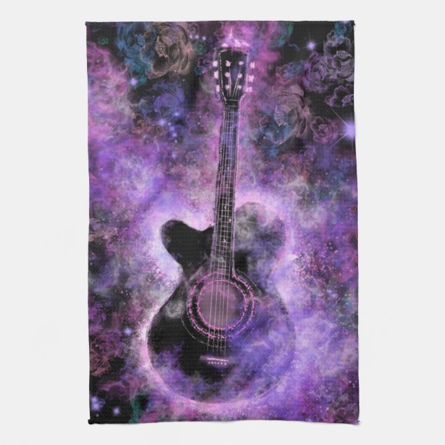 Romantic Guitar Music Kitchen Towel Kökshandduk (Vertikal)