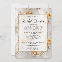 Romantic Gul ros Möhippa Inbjudningar