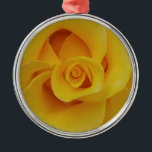 Romantic Gul ros Petals Julgransprydnad Metall<br><div class="desc">Romantiska gul ros-petaler.</div>