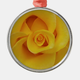 Romantic Gul ros Petals Julgransprydnad Metall