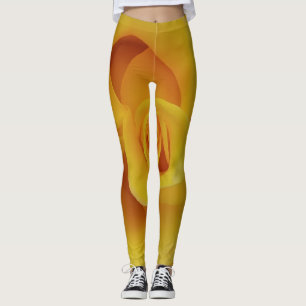 Romantic Gul ros Petals Leggings