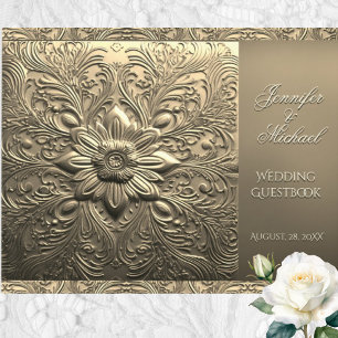 Romantic Guld Antique look Guest Bok
