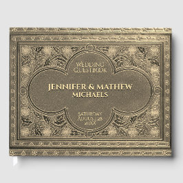 Romantic Guld Antique look Guest Bok