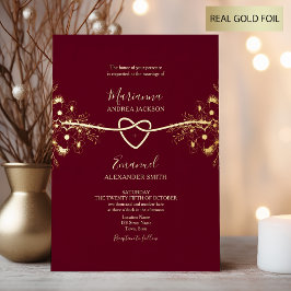 Romantic Guld Burgundy Bröllop