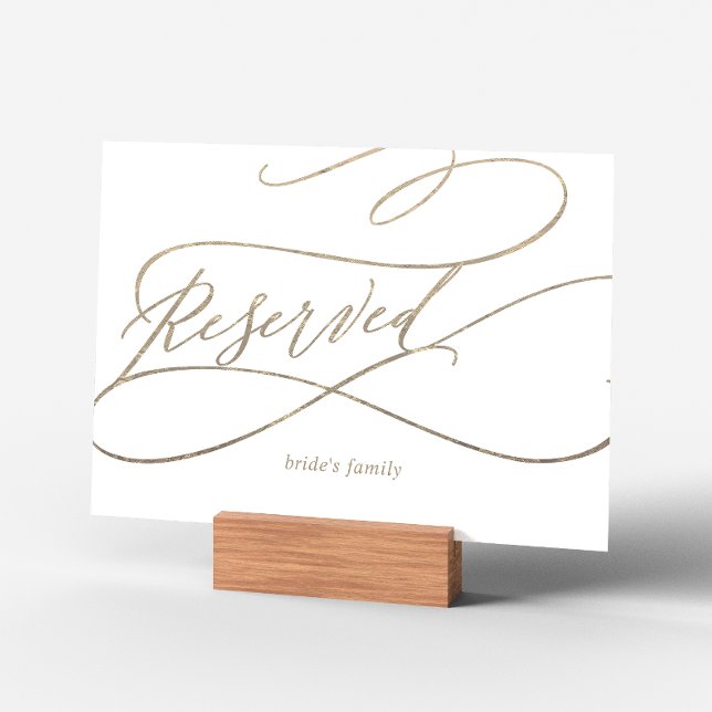 Romantic Guld Calligraphy | Bevarande av blommor (Skapare uppladdad)
