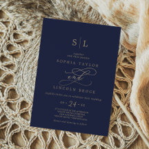 Romantic Guld Calligraphy | Tonfiskmonogram Bröllo