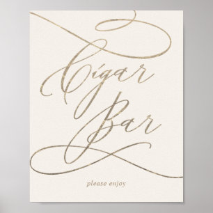 Romantic Guld Calligraphy   Undertecknande av Elfe Poster