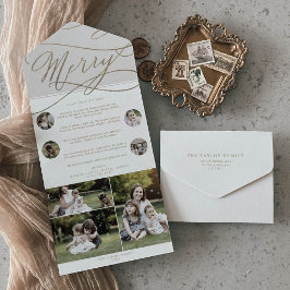 Romantic Guld God jul Multi Photo Helgdag