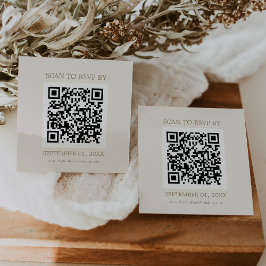 Romantic Guld och Ivory Coordinate QR Code OSA Tilläggskort