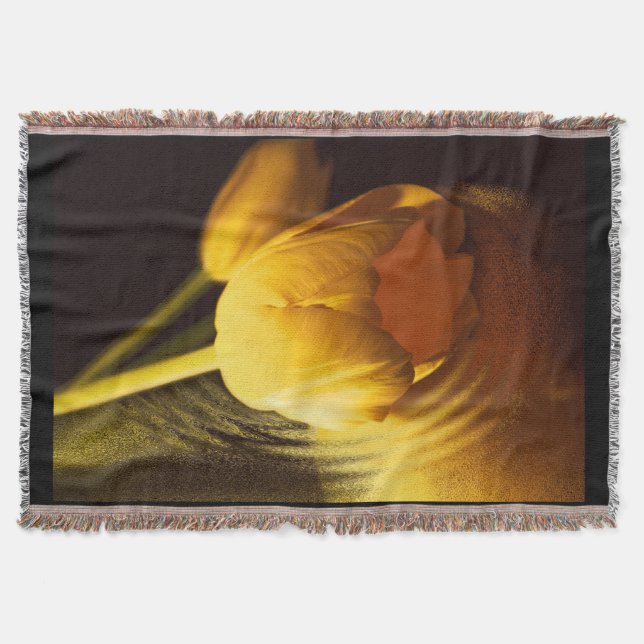 Romantic Gult Tulip Filt (Framsidan)