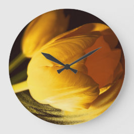 Romantic Gult Tulip Stor Klocka