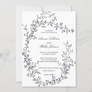 Romantic Hand plockade Fine Art Blommigt WAN Bröll Inbjudningar