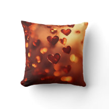 Romantic Hanging Hearts Cushion