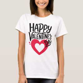 Romantic Happy Valentine's Day T-Shirt for Couples