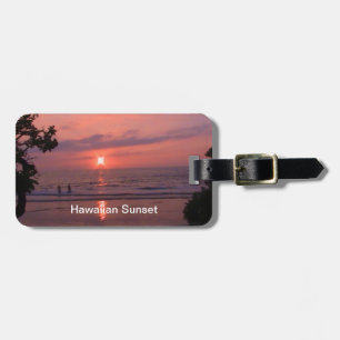 Romantic Hawaiian Sunset Ocean Beach Bagagebricka