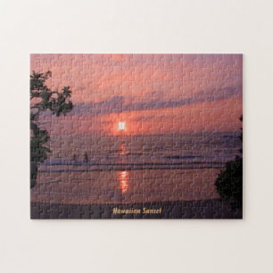 Romantic Hawaiian Sunset Ocean Beach Pussel