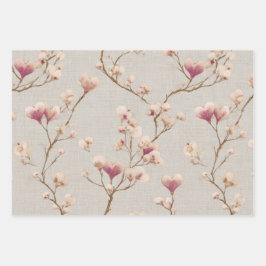 Romantic Heart Blossom Wrapping Paper – Soft 