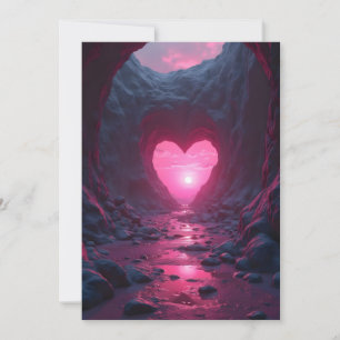 Romantic Heart Cave Julkort