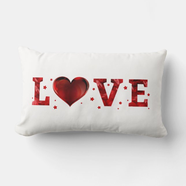 Romantic Heart Kärlek Pillow Lumbarkudde (Framsida)