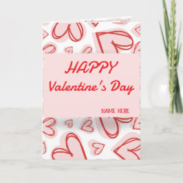Romantic Heart Love Card – Valentine’s Day Holiday Helgkort
