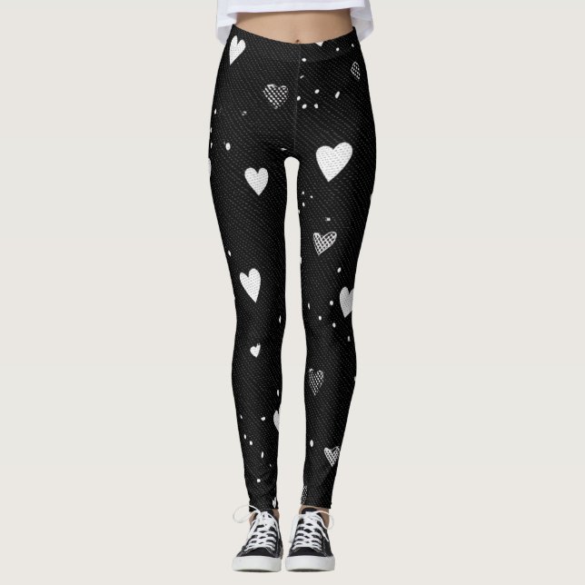 Romantic Heart Pattern Leggings – Perfect Valentin (Framsida)